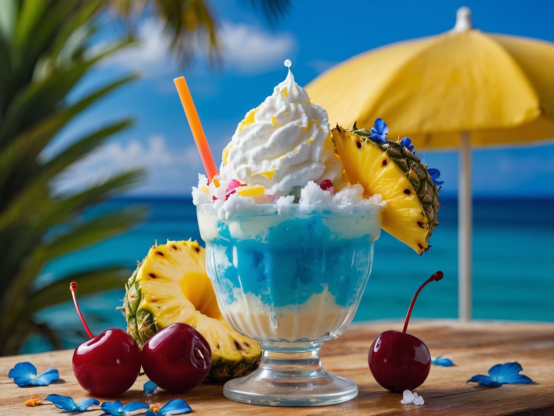 pina colada snow cone
