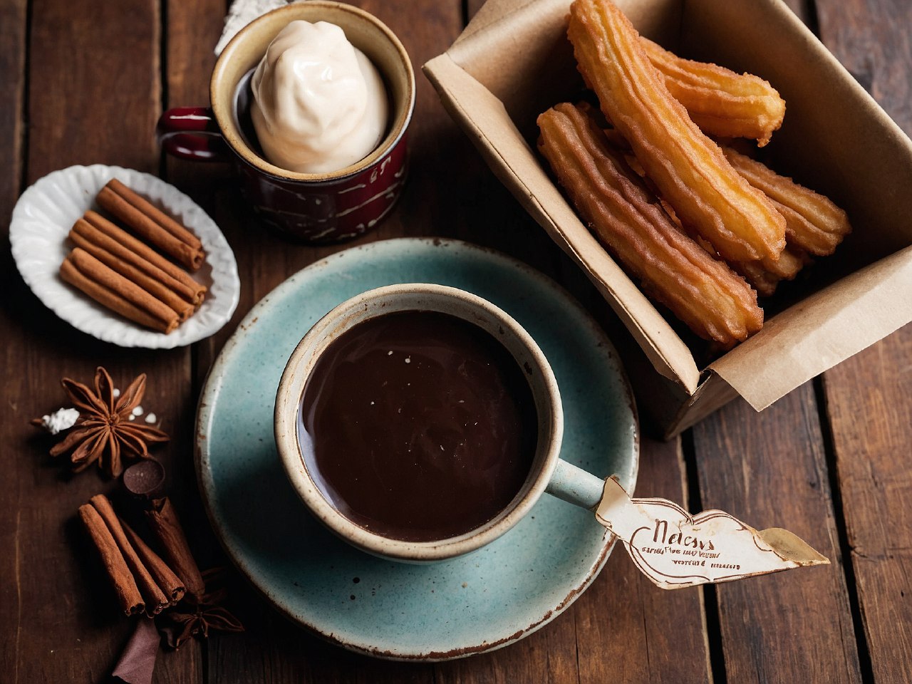 Churros con chocolate recipe