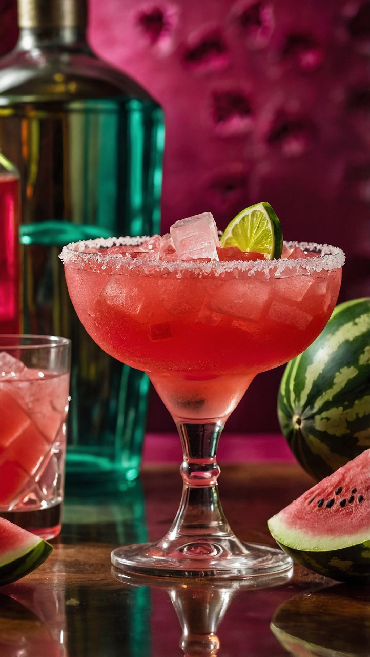 Refreshing watermelon cocktail