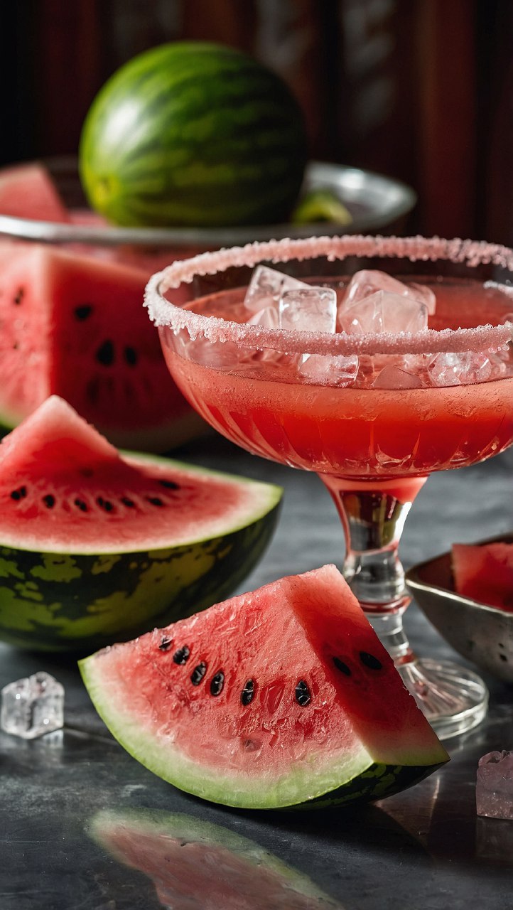 Watermelon lime margarita