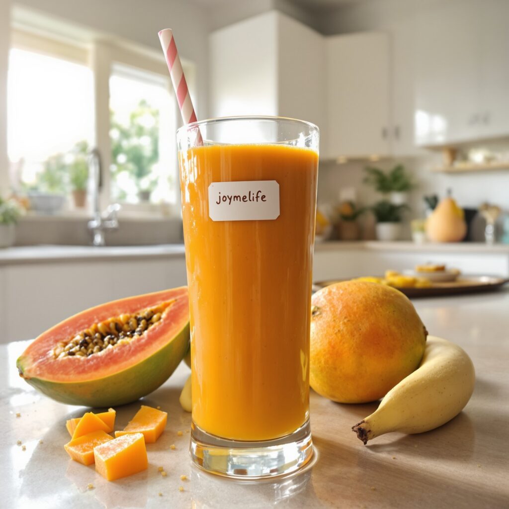 How to Make a Papaya Banana Smoothie: Step-by-Step (Homemade recipe)