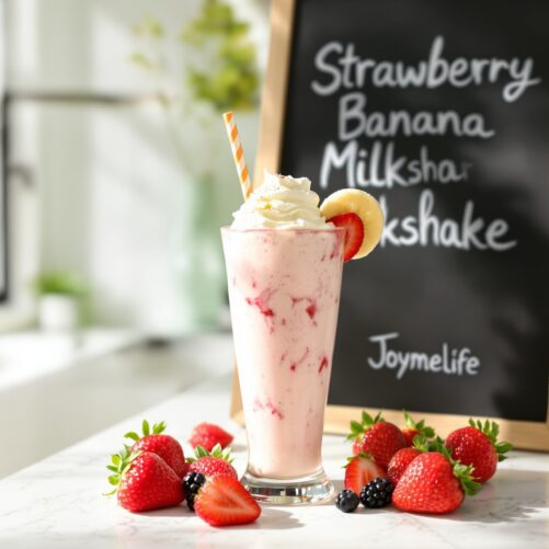 Strawberry Banana Milkshake recipe