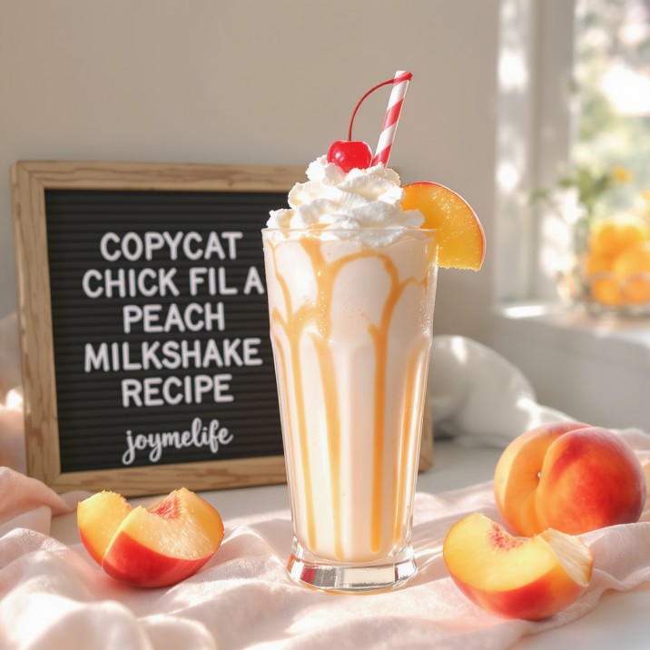 Copycat Chick fil A Peach Milkshake Recipe