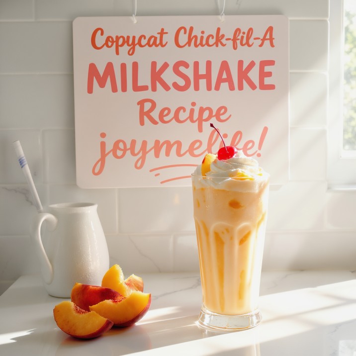 Copycat Chick fil A Peach Milkshake Recipe