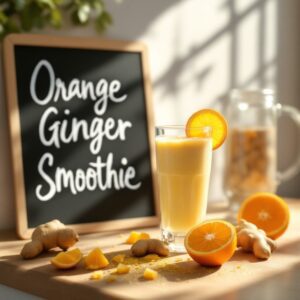 Orange Ginger Smoothie Energizing Boost in a Glass
