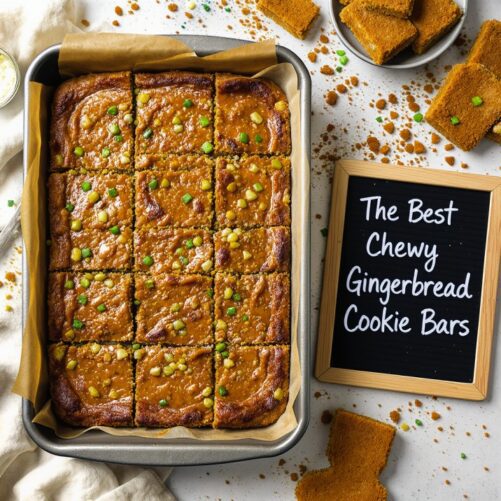 The Best Chewy Gingerbread Cookie Bars (Easy Recipe)
