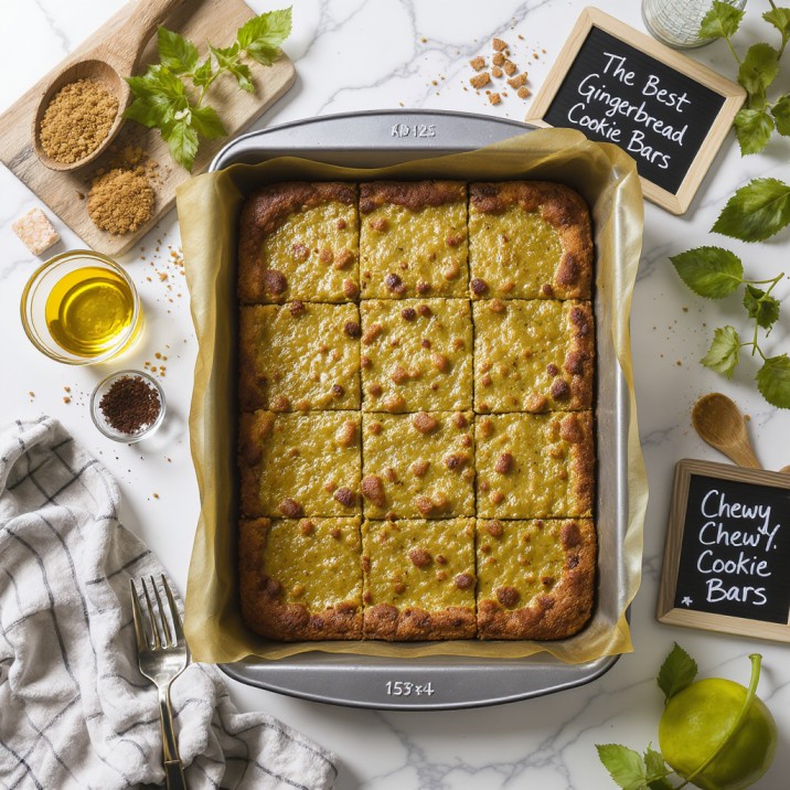 The Best Chewy Gingerbread Cookie Bars (Easy Recipe)