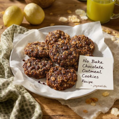 No Bake Chocolate Oatmeal Cookies